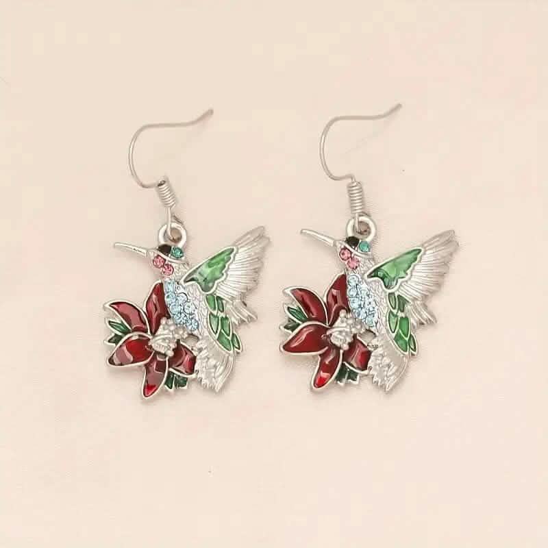 Stylish Hummingbird and Saffron Earrings DailySale