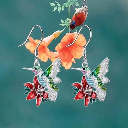 Stylish Hummingbird and Saffron Earrings DailySale