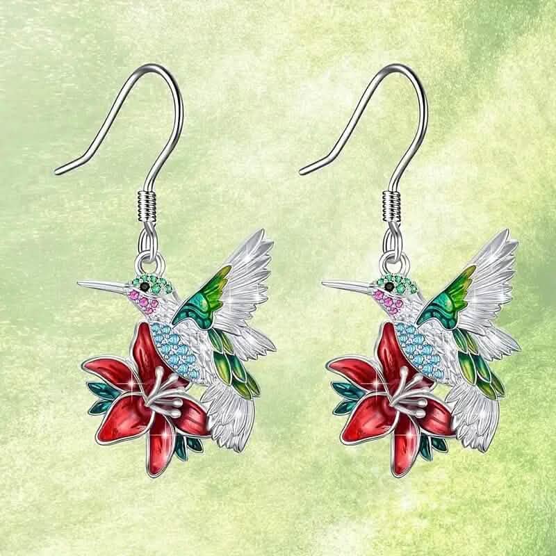 Stylish Hummingbird and Saffron Earrings DailySale
