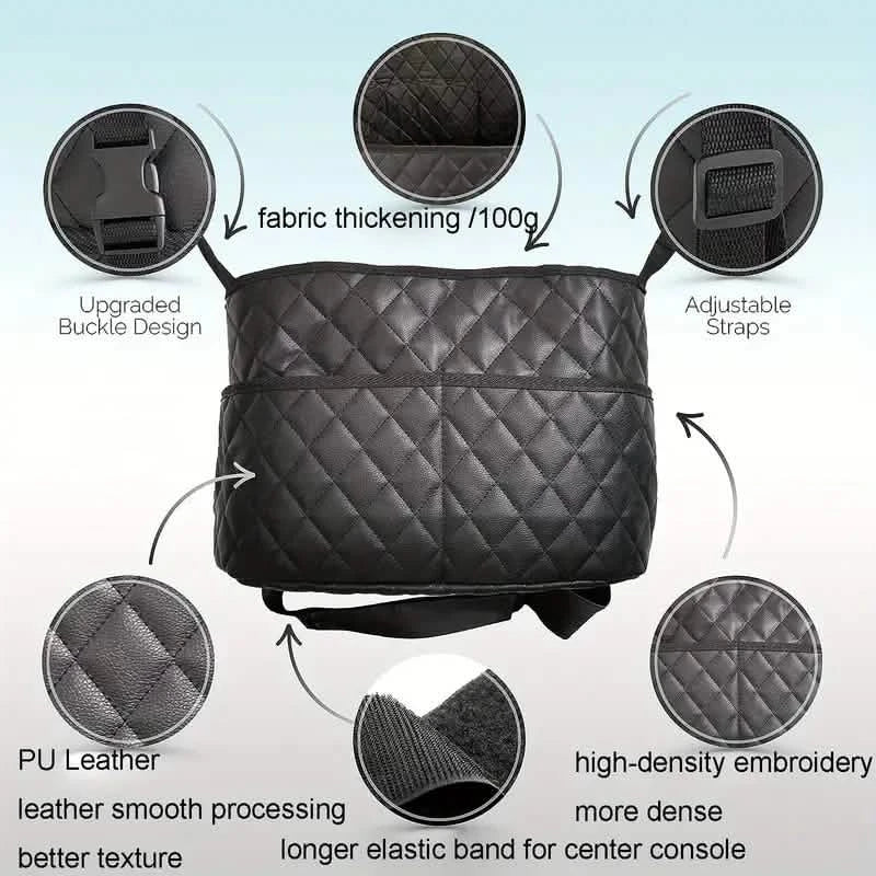 Stylish PU Leather Handbag Car-Mounted Storage Bag DailySale
