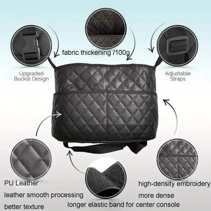 Stylish PU Leather Handbag Car-Mounted Storage Bag DailySale