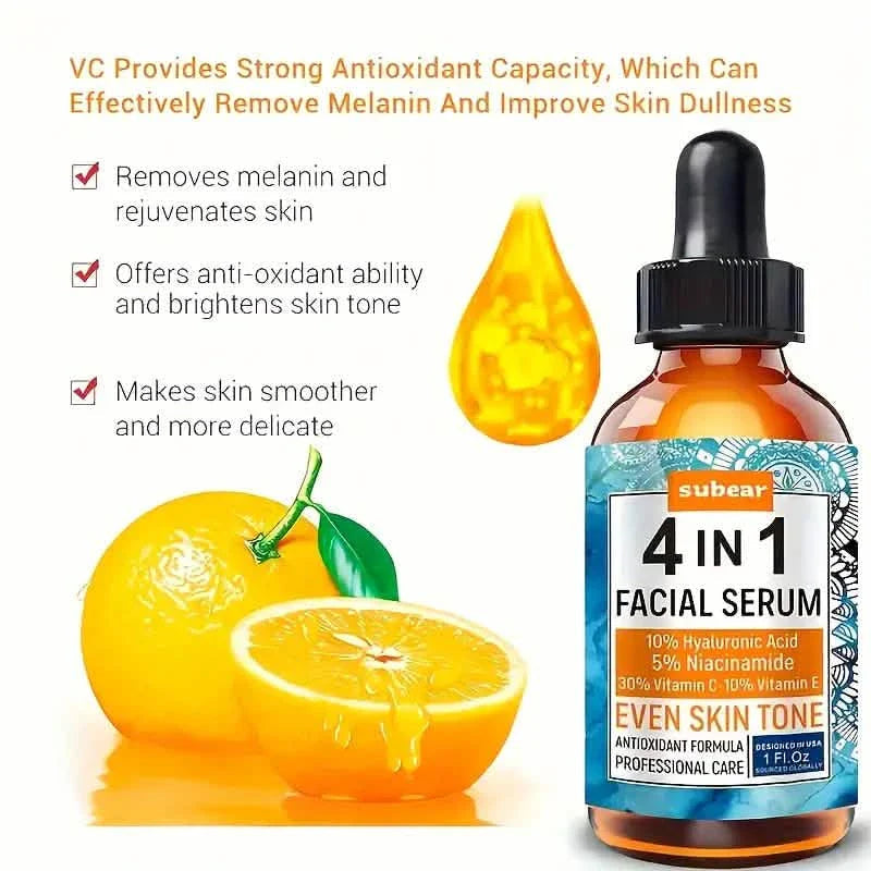 Subear 4-In-1 Facial Serum - Hydrates, Repairs, and Rejuvenates Skin with Hyaluronic Acid DailySale