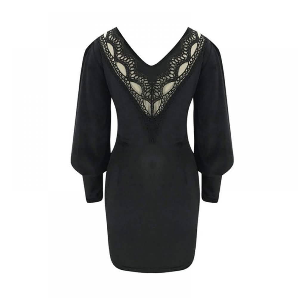 Summark Ladies Lace Long Sleeve Casual Slim Dress DailySale