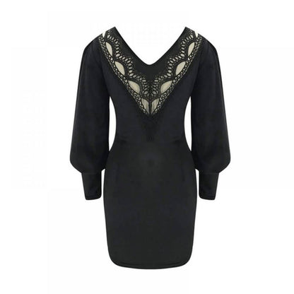 Summark Ladies Lace Long Sleeve Casual Slim Dress DailySale