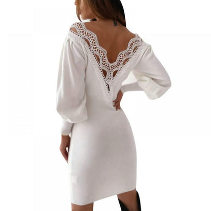 Summark Ladies Lace Long Sleeve Casual Slim Dress DailySale