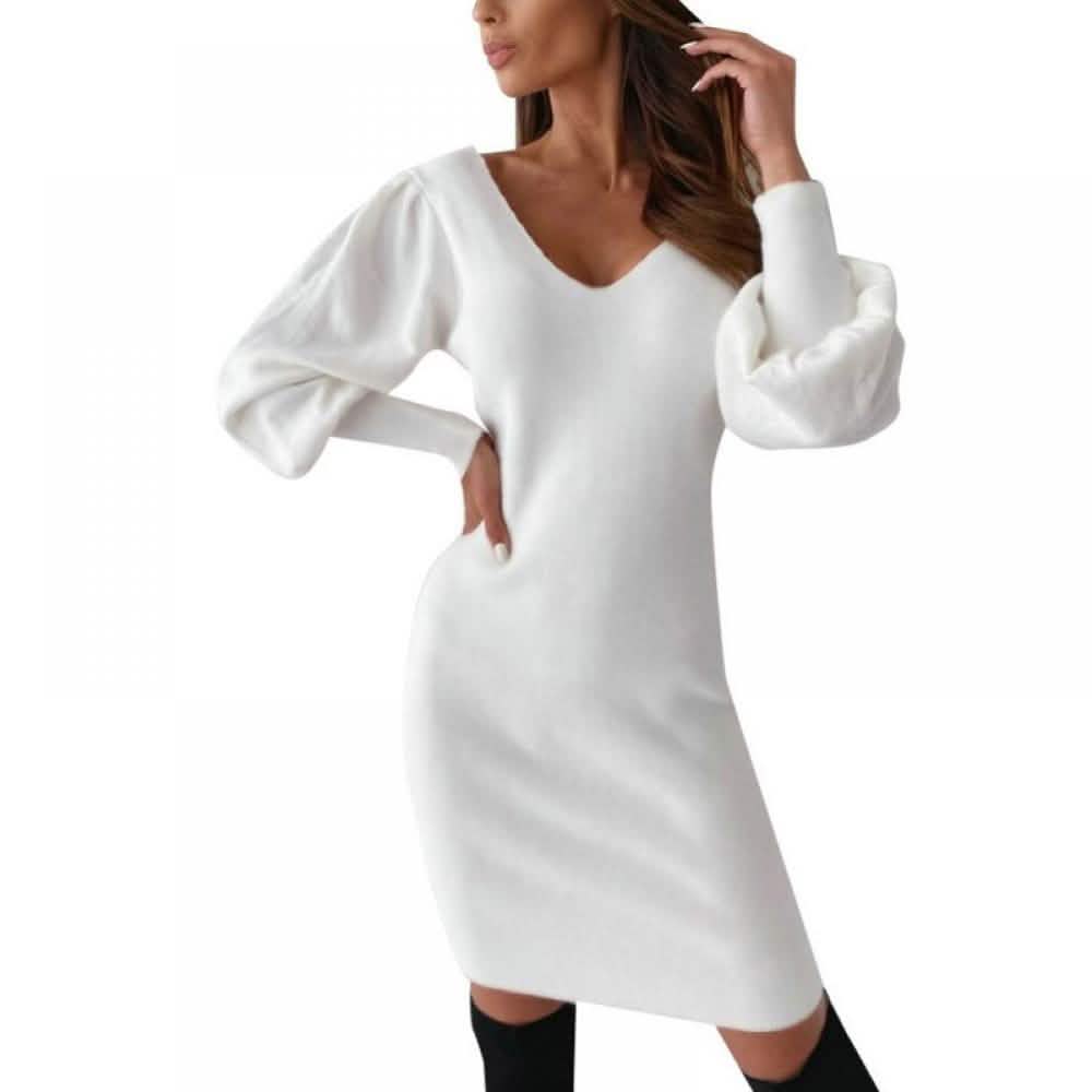 Summark Ladies Lace Long Sleeve Casual Slim Dress DailySale