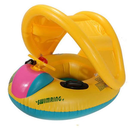 Summer Steering Wheel Sunshade Swim Ring Car Inflatable Baby Float Seat Boat DailySale