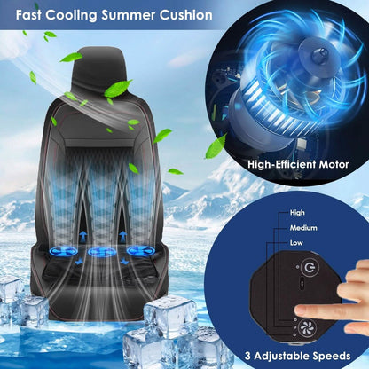 Summer Water Cooling System Seat Cushion with Fans 3 Speeds DailySale