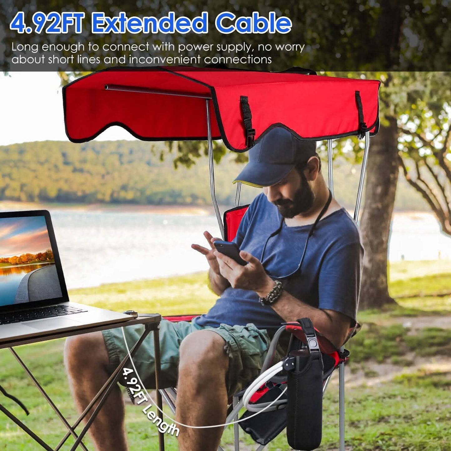 Summer Water Cooling System Seat Cushion with Fans 3 Speeds DailySale