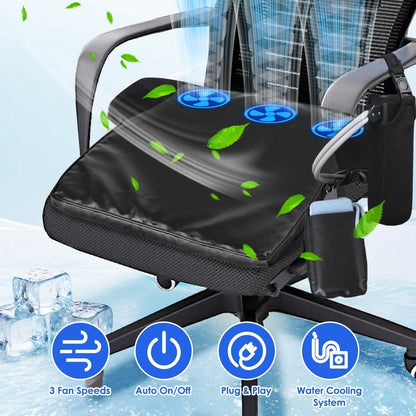 Summer Water Cooling System Seat Cushion with Fans 3 Speeds DailySale