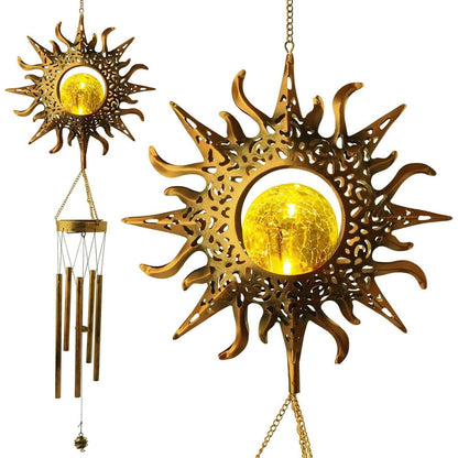 Sun Solar Wind Chimes DailySale
