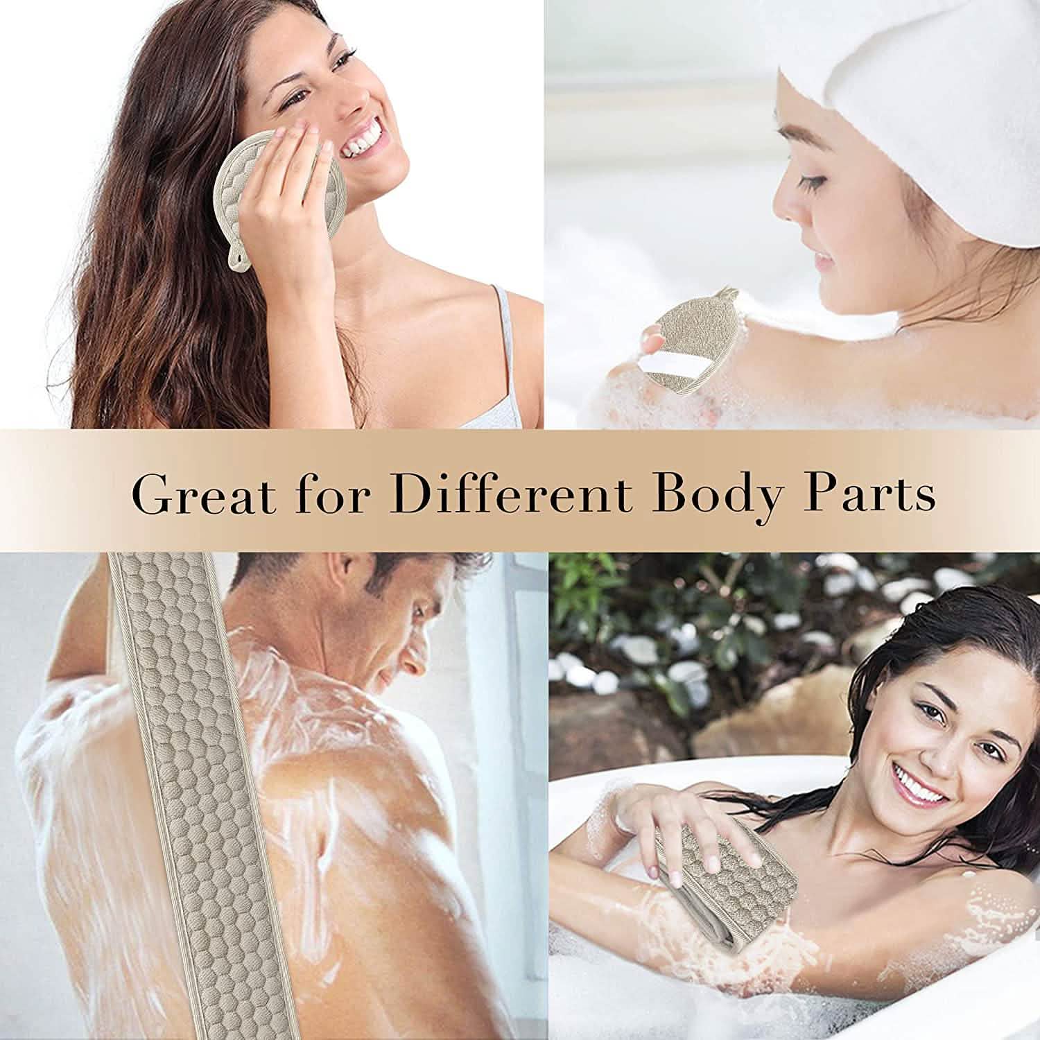 Suntee Exfoliating Back Scrubber and Exfoliating Sponge Pad DailySale