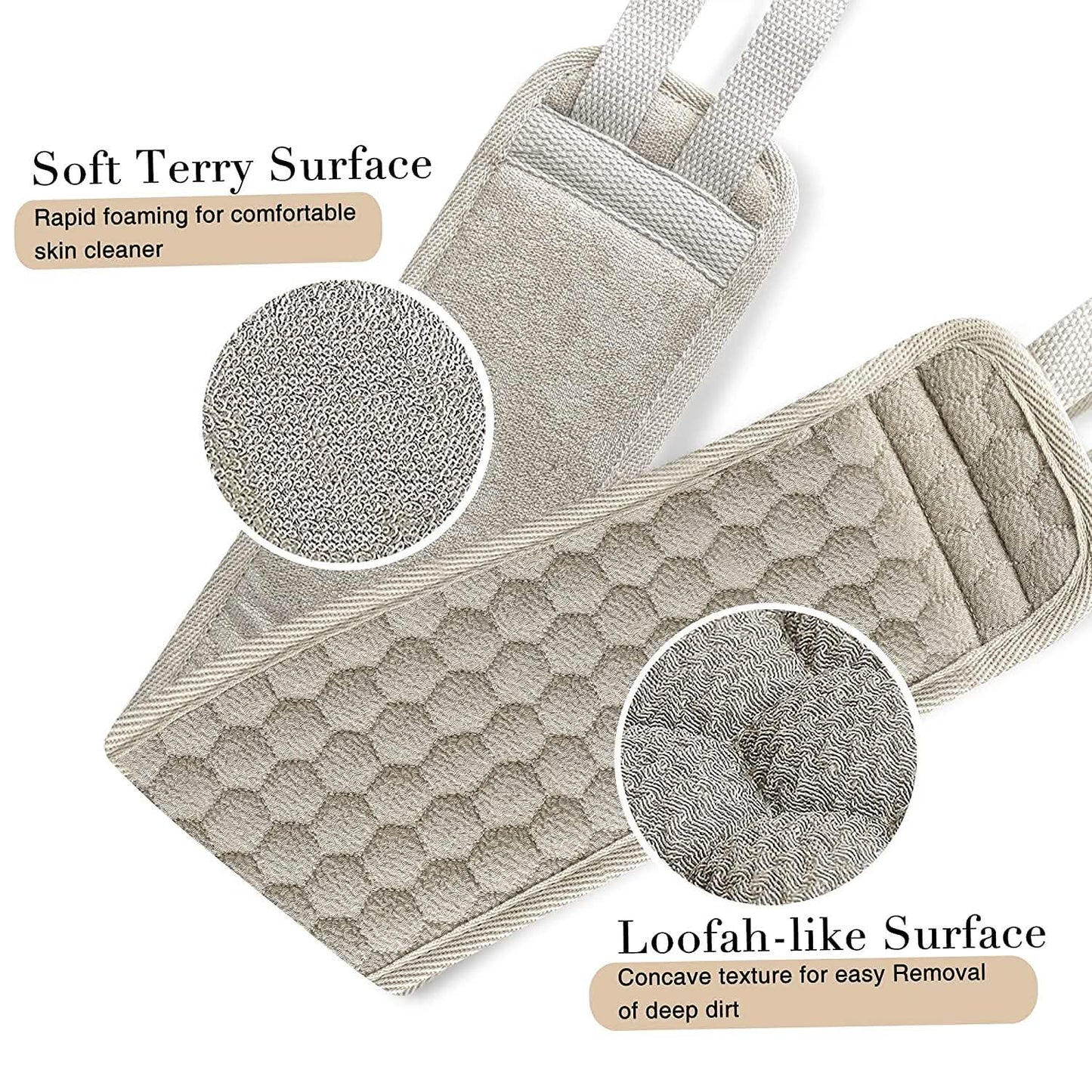 Suntee Exfoliating Back Scrubber and Exfoliating Sponge Pad DailySale