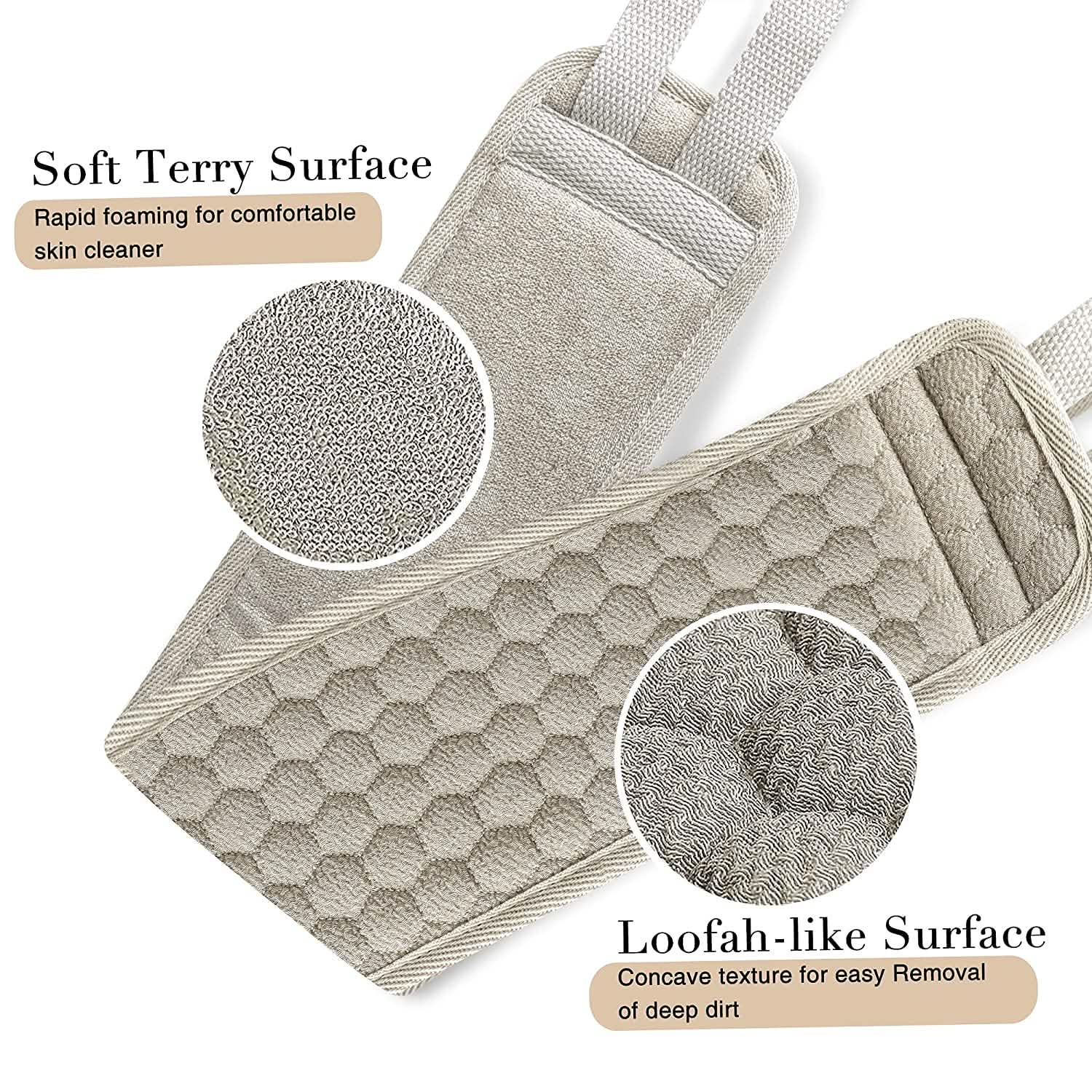 Suntee Exfoliating Back Scrubber and Exfoliating Sponge Pad DailySale