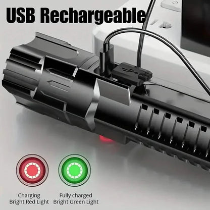 Super Bright Flashlight, USB Rechargeable Telescopic Zoom Wide Beam DailySale