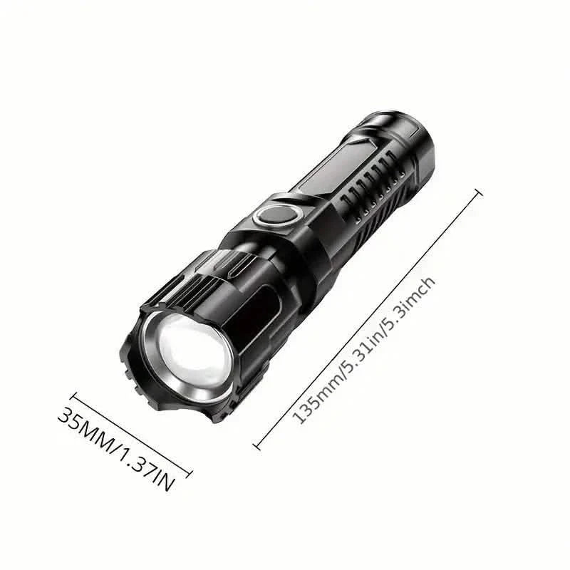 Super Bright Flashlight, USB Rechargeable Telescopic Zoom Wide Beam DailySale