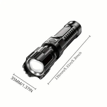 Super Bright Flashlight, USB Rechargeable Telescopic Zoom Wide Beam DailySale