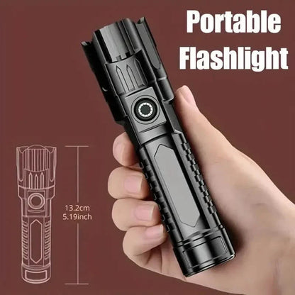 Super Bright Flashlight, USB Rechargeable Telescopic Zoom Wide Beam DailySale