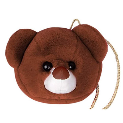 Super Cute Faux Fur Women's Handbag Bear Head Animal DailySale