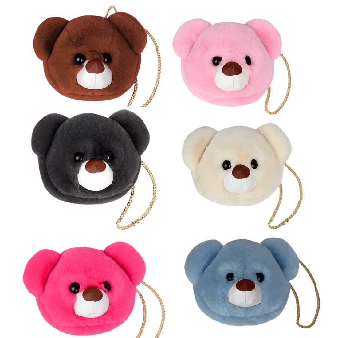 Super Cute Faux Fur Women's Handbag Bear Head Animal DailySale