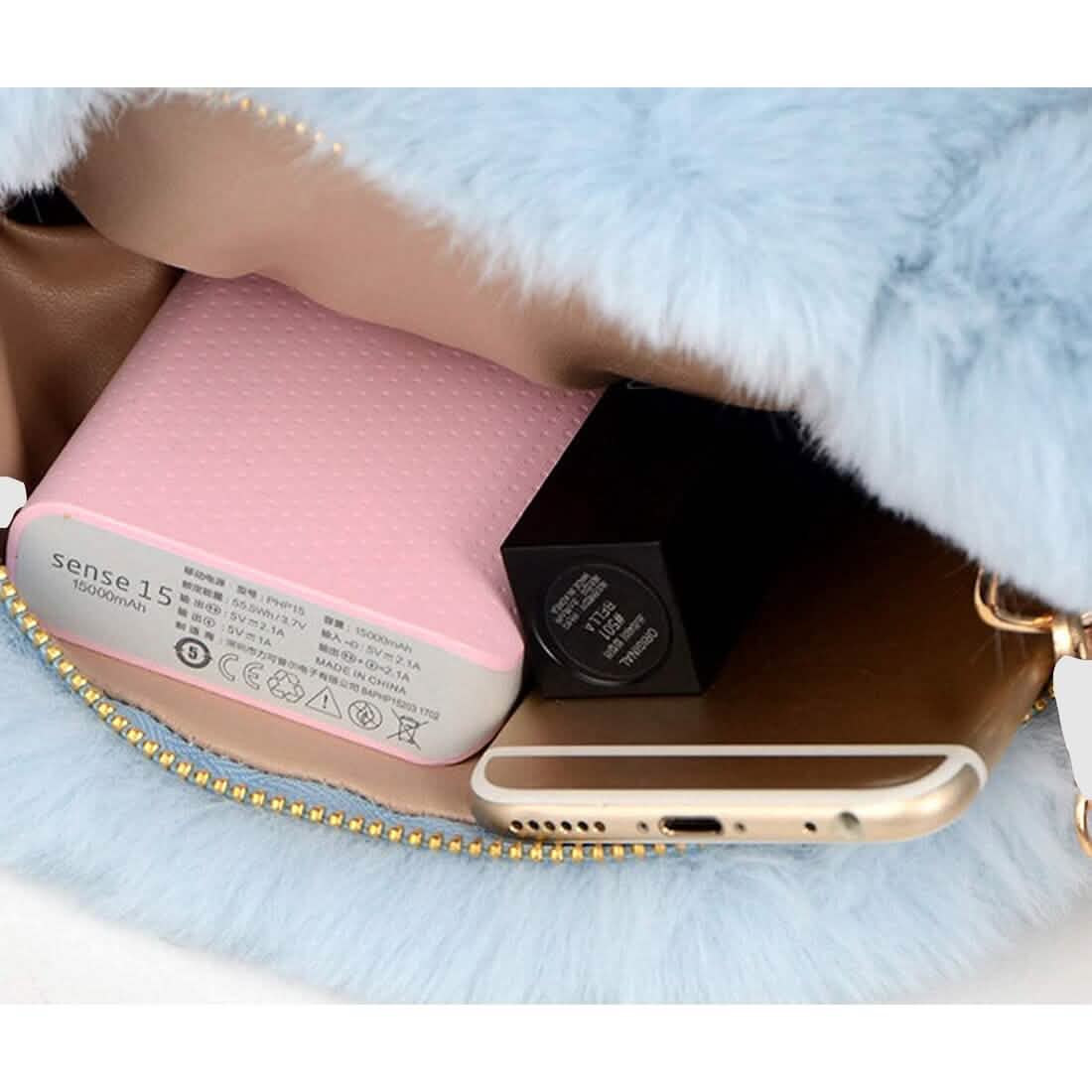 Super Cute Faux Fur Women's Handbag Bear Head Animal DailySale