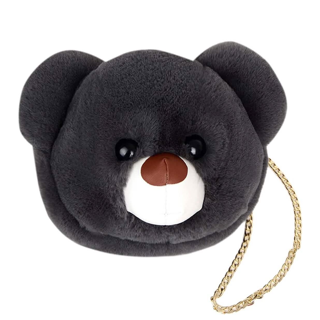Super Cute Faux Fur Women's Handbag Bear Head Animal DailySale