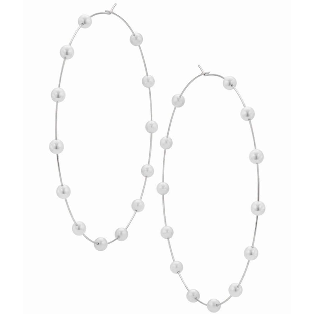 Super Huge Circle Pearls Earrings Thin Dangle DailySale