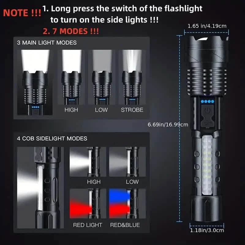 Super Powerful Rechargeable Torch Flood Light DailySale