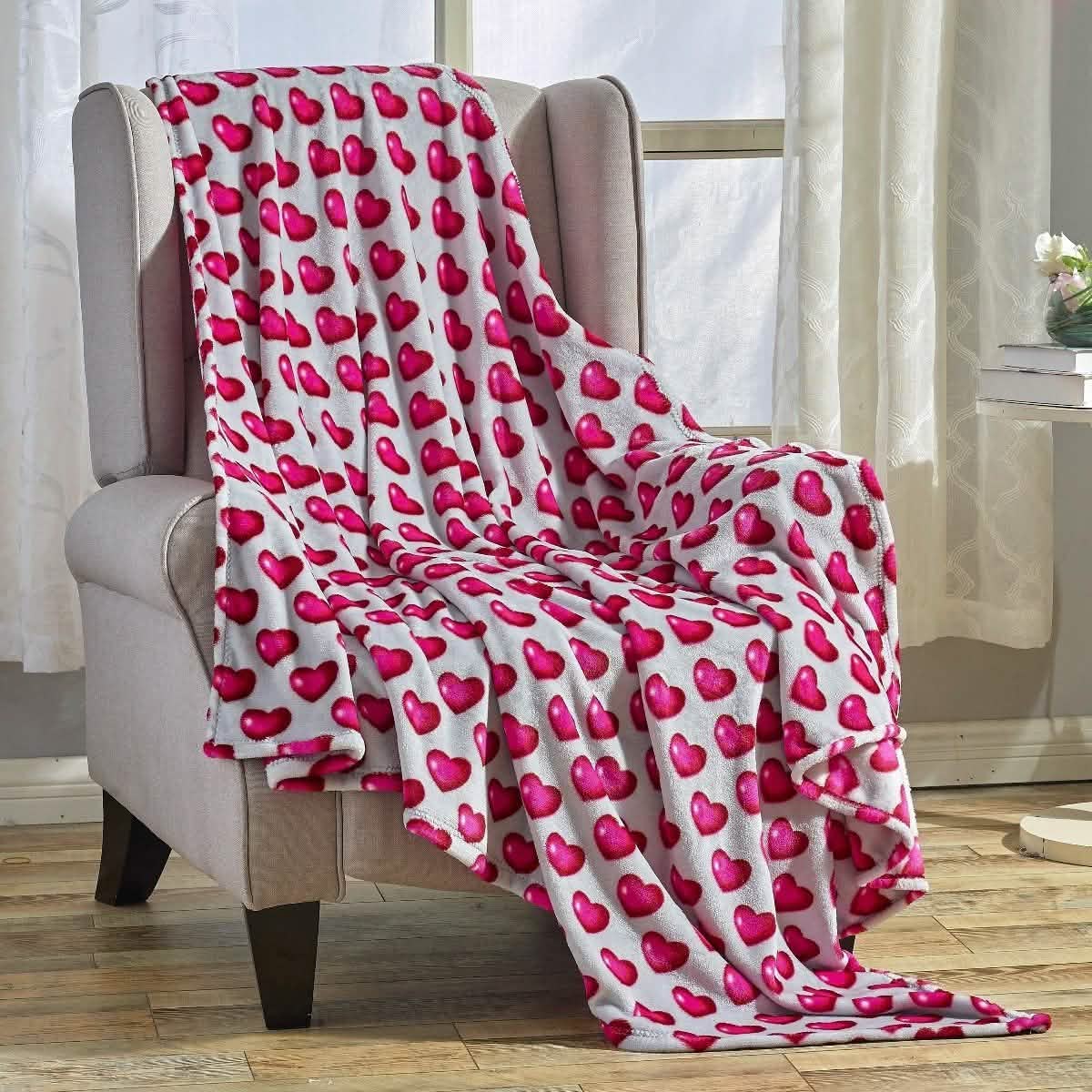 Super Soft Microplush Valentine Throw - Assorted Styles DailySale