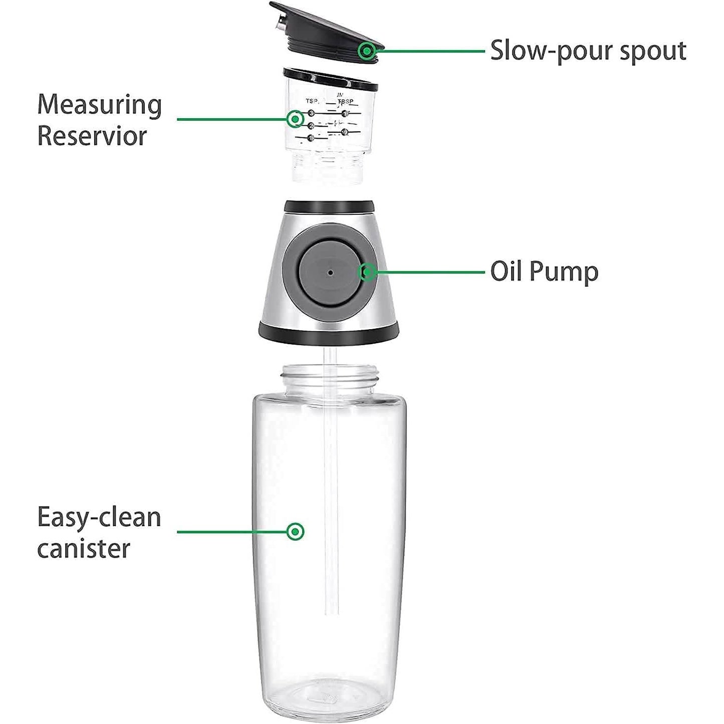 Superior Glass Oil and Vinegar Dispenser DailySale