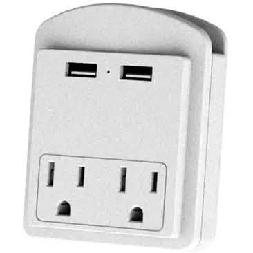 Surge Protector 2 Wall Outlets and 2 USB Ports DailySale