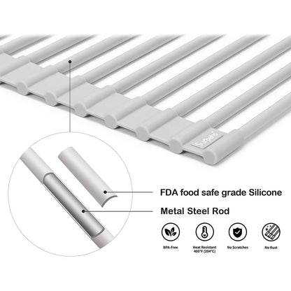 Surpahs over the Sink Multipurpose Roll-Up Dish Drying Rack DailySale