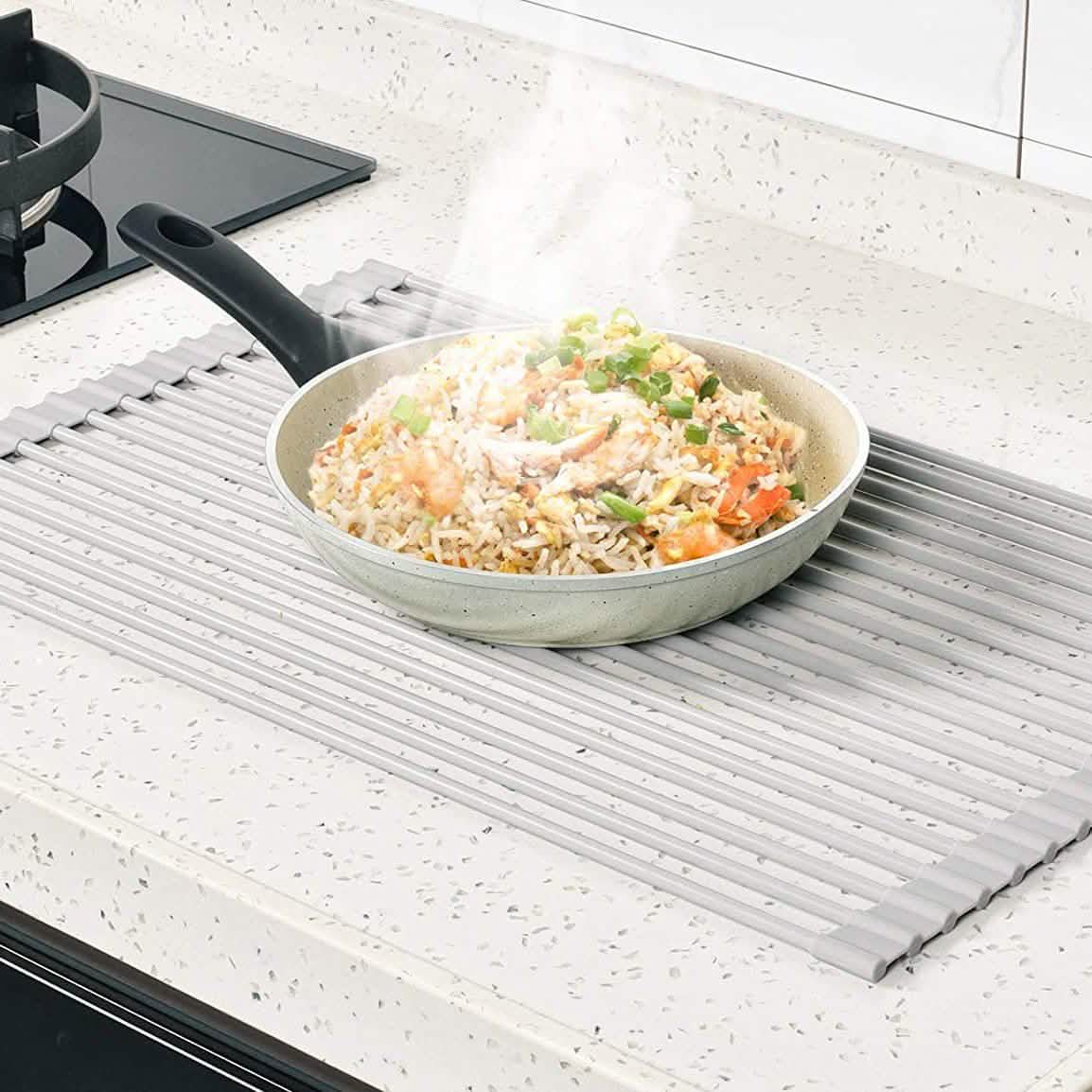 Surpahs over the Sink Multipurpose Roll-Up Dish Drying Rack DailySale