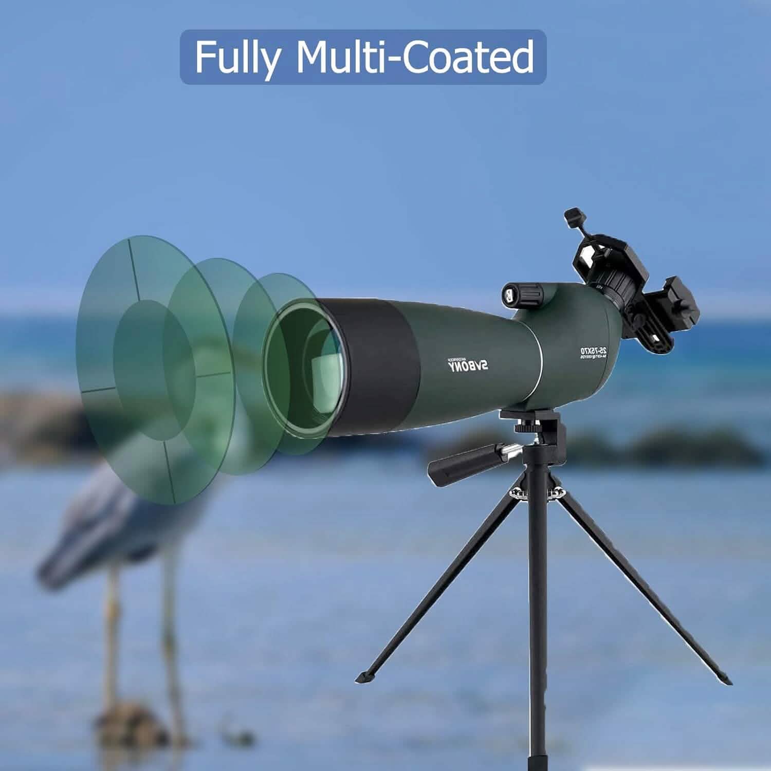 SVBONY SV28 25-75x70 Spotting Scopes with Tripod (Refurbished) DailySale