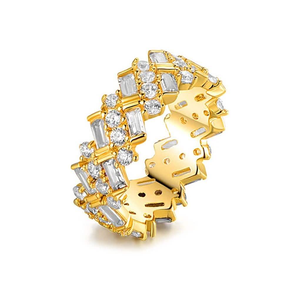 Swarovski Gold Plated Crystal Ring - Size: 6 DailySale