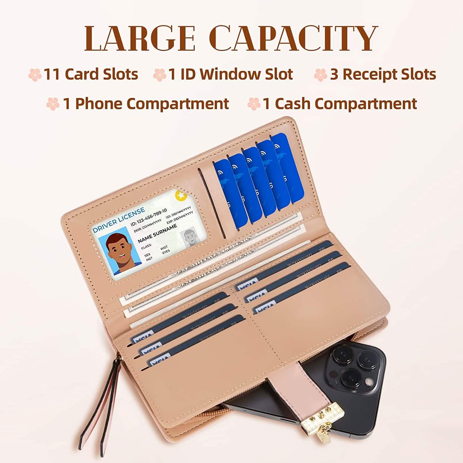 Sweet Cute Women's Long Leaf Bifold Wallet DailySale