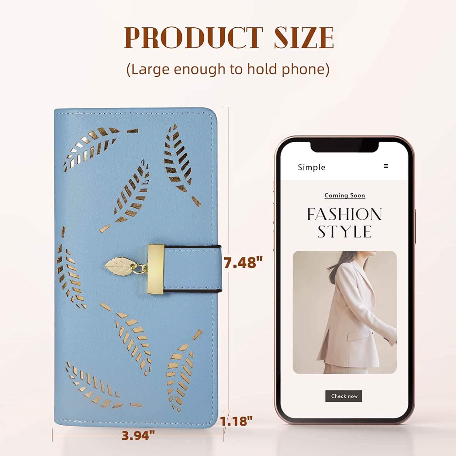 Sweet Cute Women's Long Leaf Bifold Wallet DailySale