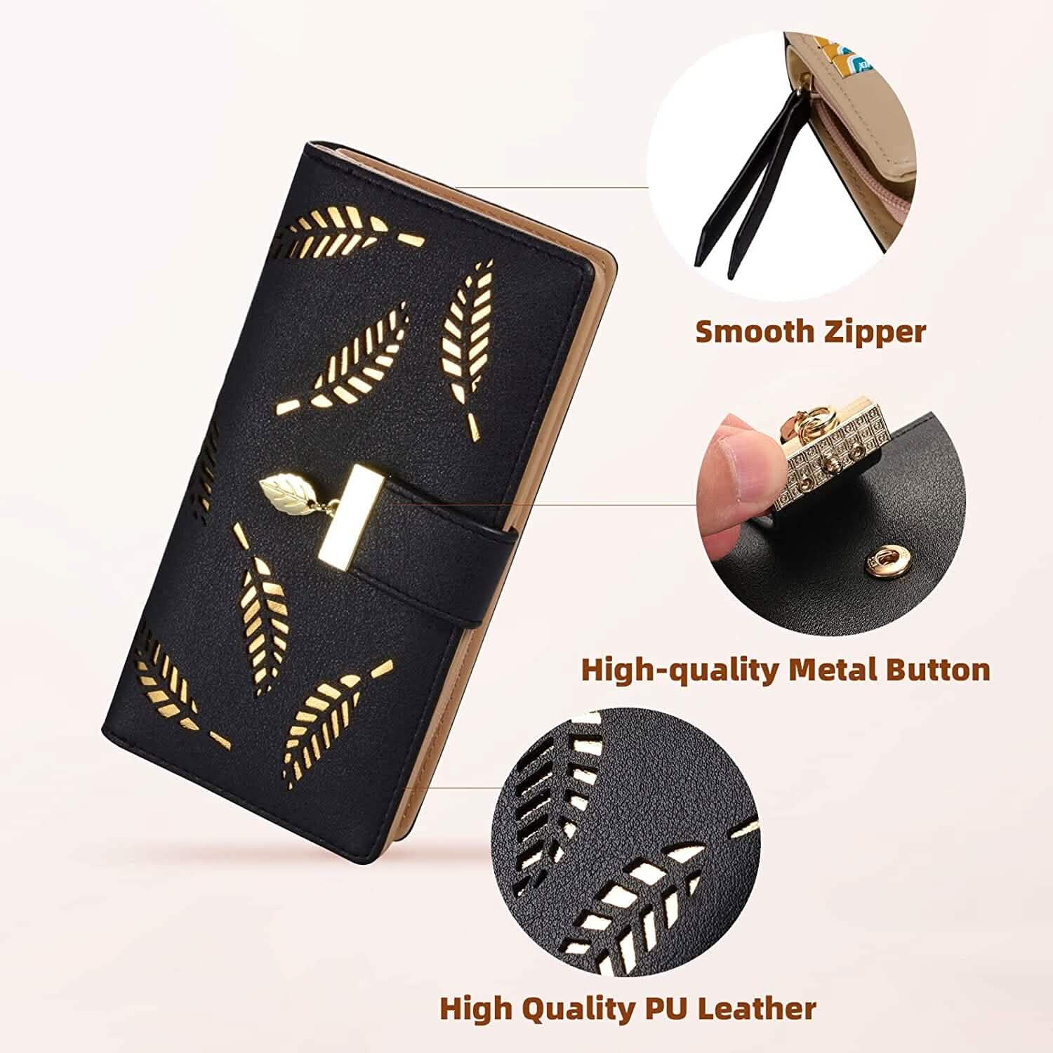 Sweet Cute Women's Long Leaf Bifold Wallet DailySale