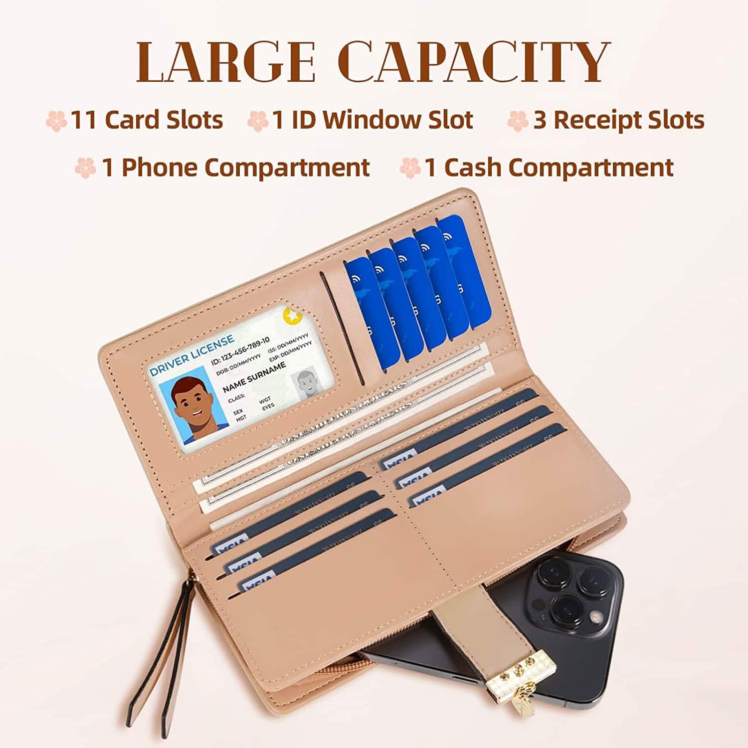 Sweet Cute Women's Long Leaf Bifold Wallet DailySale