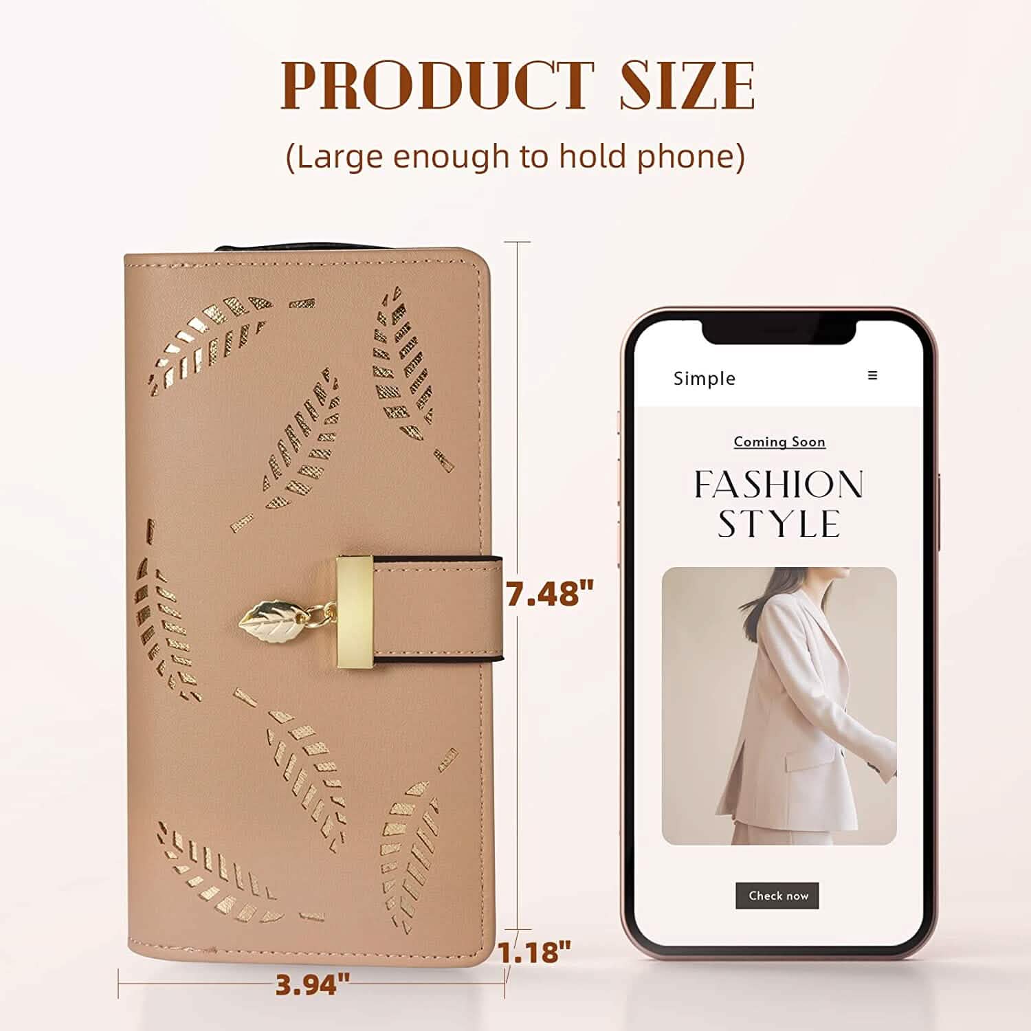 Sweet Cute Women's Long Leaf Bifold Wallet DailySale