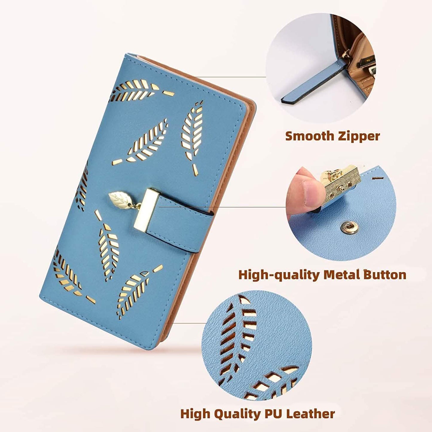 Sweet Cute Women's Long Leaf Bifold Wallet DailySale