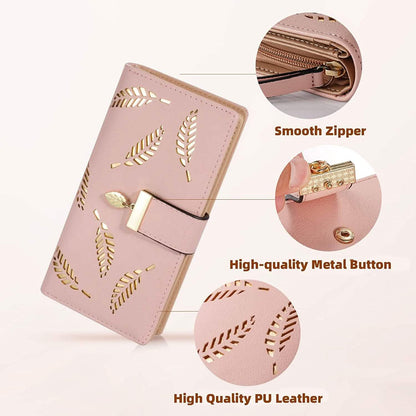 Sweet Cute Women's Long Leaf Bifold Wallet DailySale