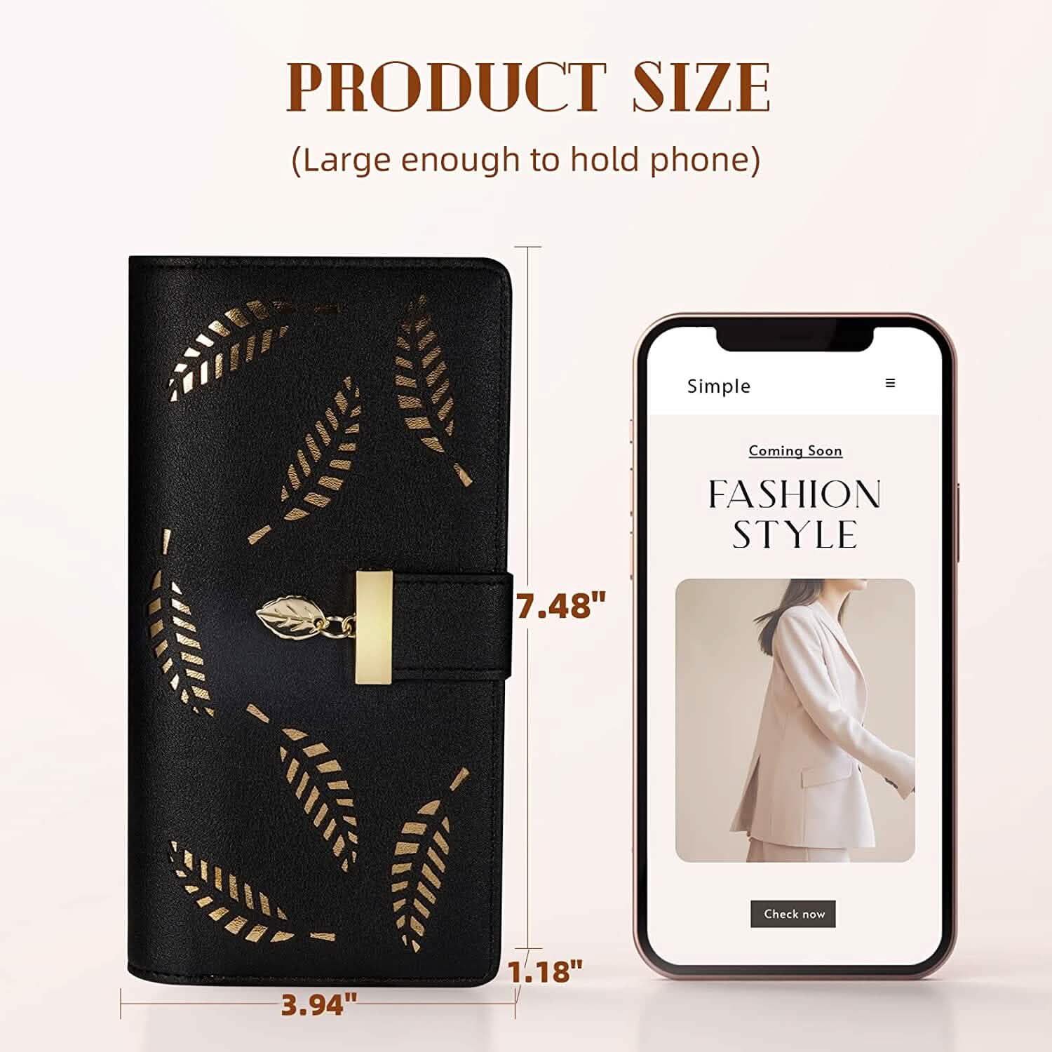 Sweet Cute Women's Long Leaf Bifold Wallet DailySale