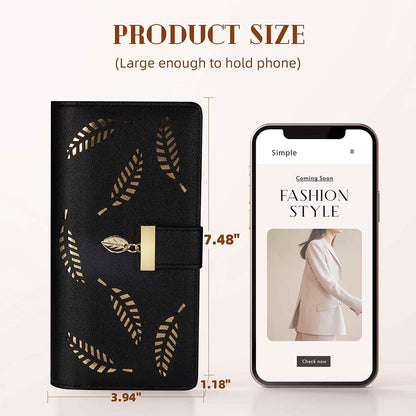 Sweet Cute Women's Long Leaf Bifold Wallet DailySale