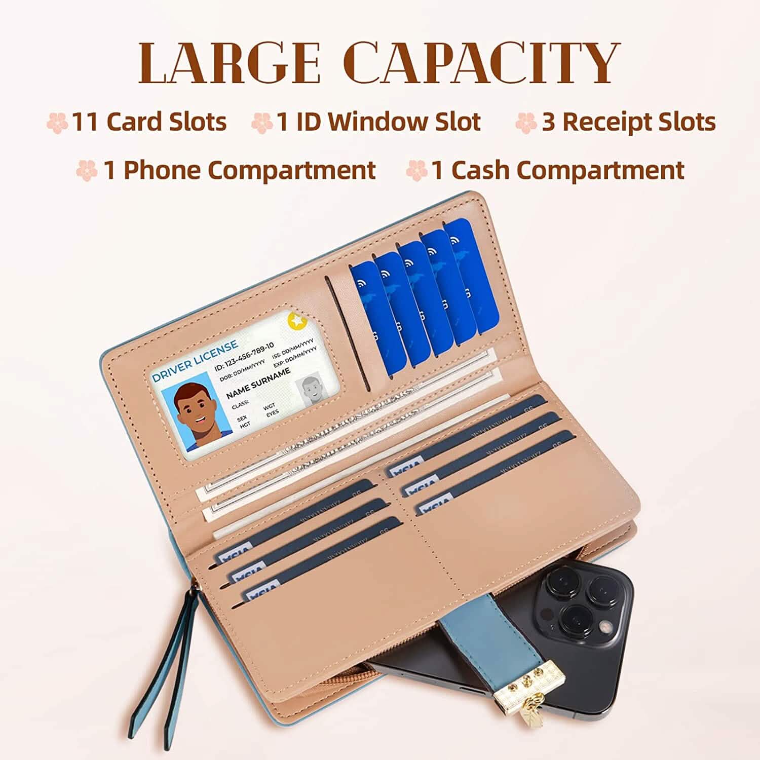Sweet Cute Women's Long Leaf Bifold Wallet DailySale