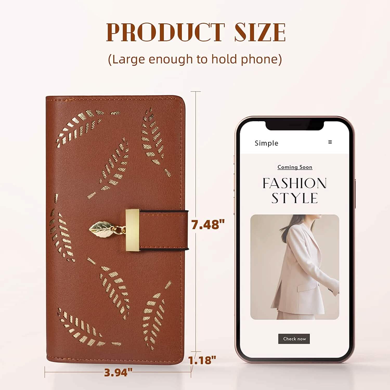 Sweet Cute Women's Long Leaf Bifold Wallet DailySale