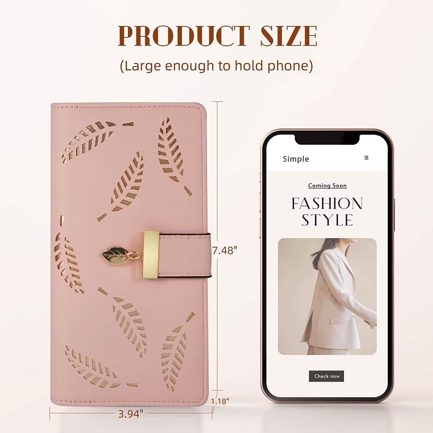 Sweet Cute Women's Long Leaf Bifold Wallet DailySale
