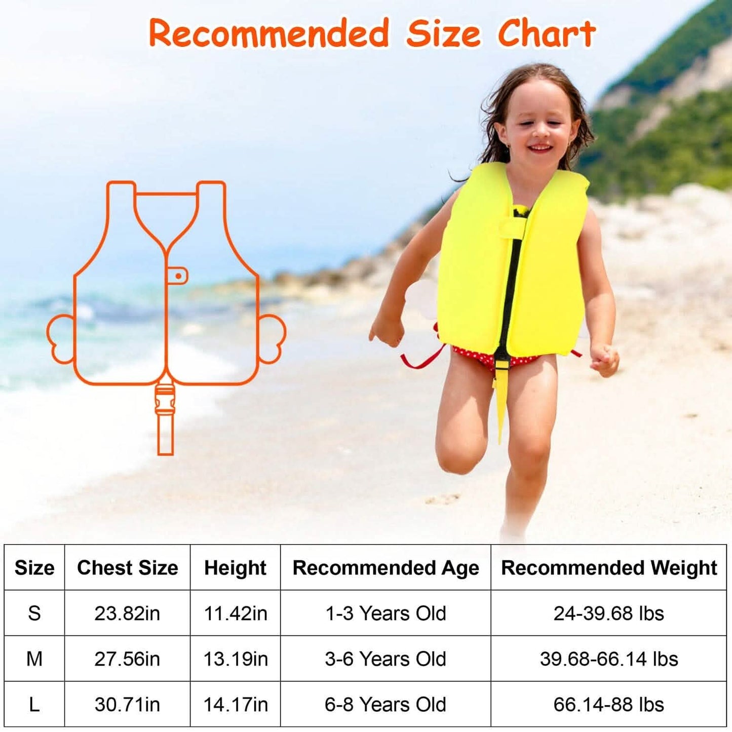 Swim Vest for Kids Float Jacket with Adjustable Crotch Strap DailySale
