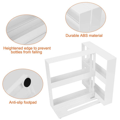 Swivel Cabinet Organizer Revolving Kitchen Rack Spice Organizer DailySale