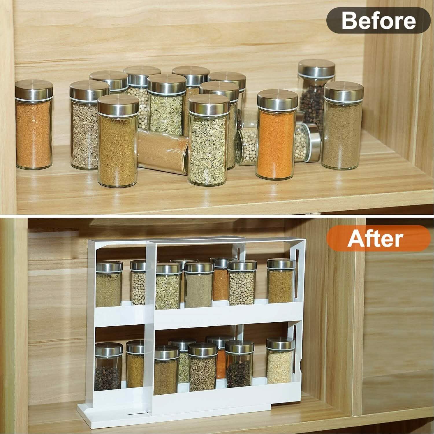 Swivel Cabinet Organizer Revolving Kitchen Rack Spice Organizer DailySale
